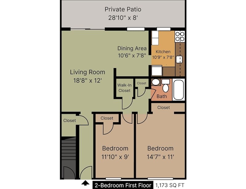 Floor Plan of Springetts Apartments