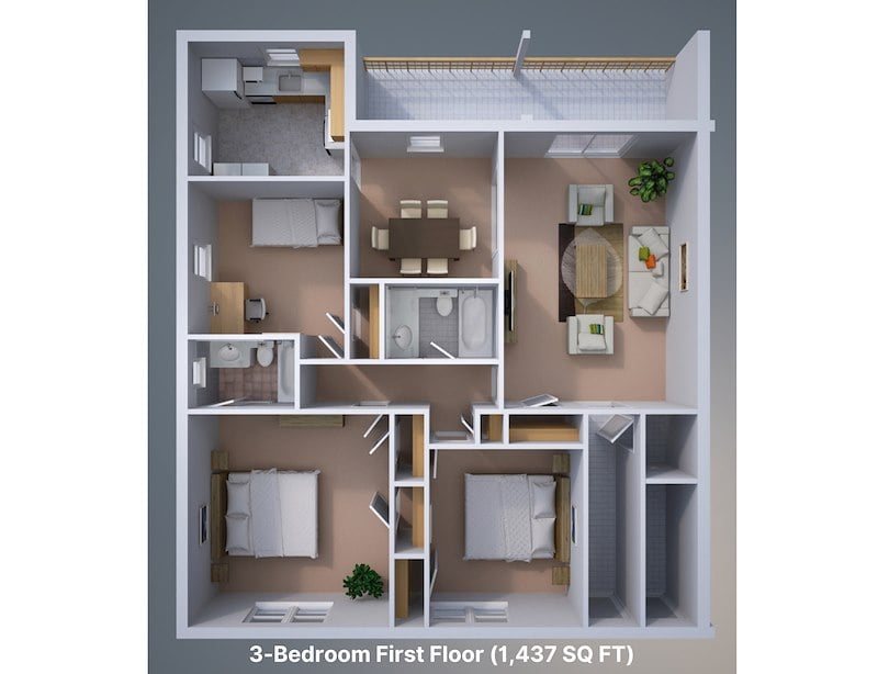 Floor Plan of Springetts Apartments