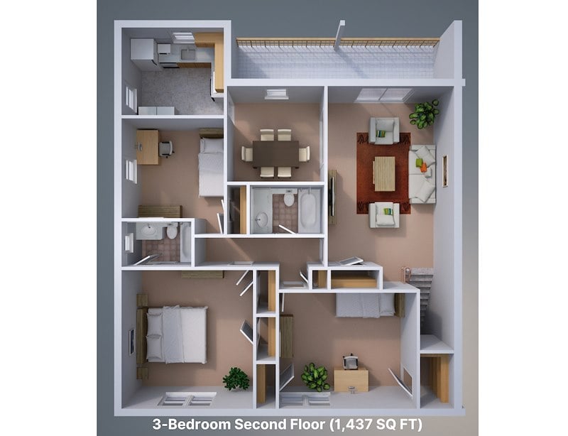 Floor Plan of Springetts Apartments