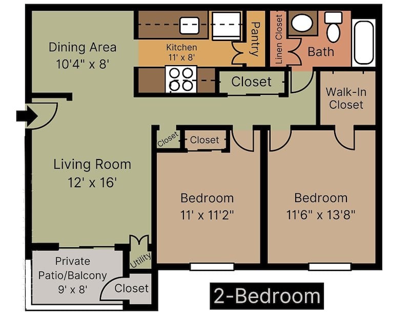 Pikeview Manor Apartments Floor Plan